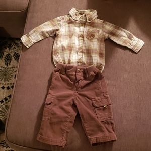 Carters long sleeve bear outfit 6 month